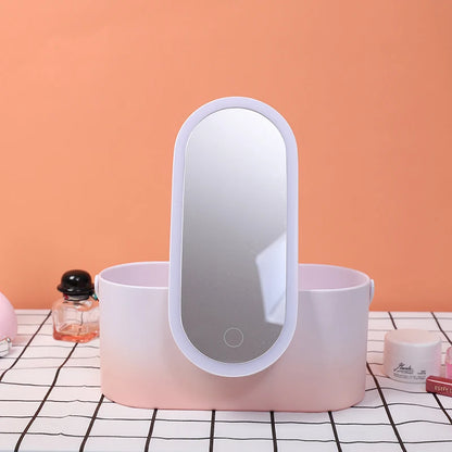 Boîte à maquillage avec miroir LED intégré